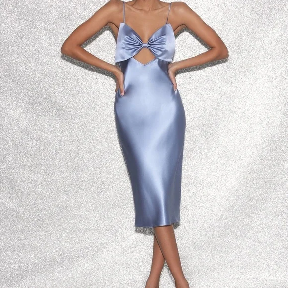 Fleur du Mal | Dresses | Fleur Du Mal Bow Midi Slip Dress | Poshmark